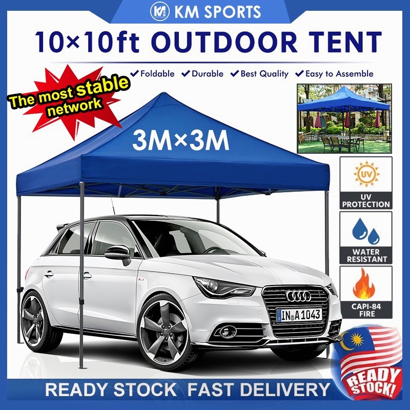 Payung Pasar Malam Super Waterproof Khemah Niaga Full Set Roof Express