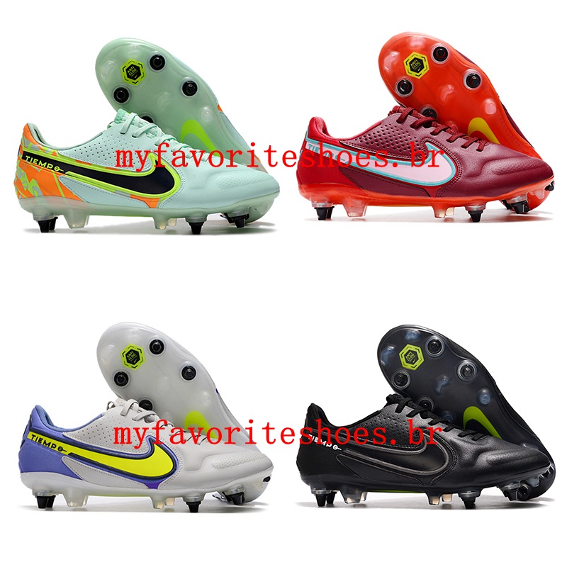 Mens Soccer shoes Tiempo Legend 9 Elite SG Cleats Football Boots