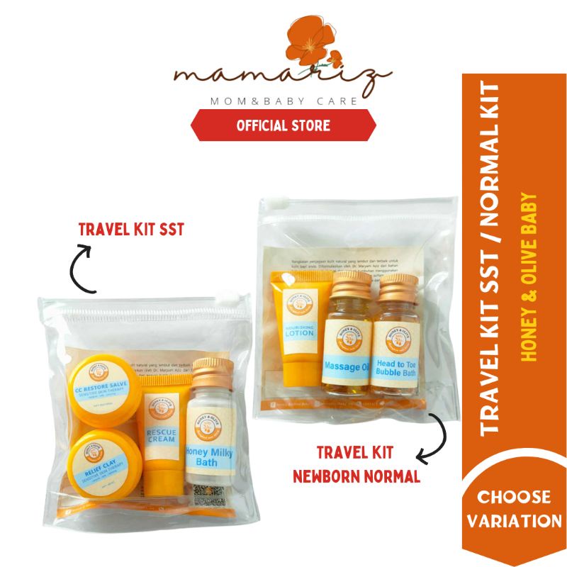 HONEY AND OLIVE BABY MINI KIT, TRAVEL KIT , TRIAL KIT SENSITIVE SKIN OR ...