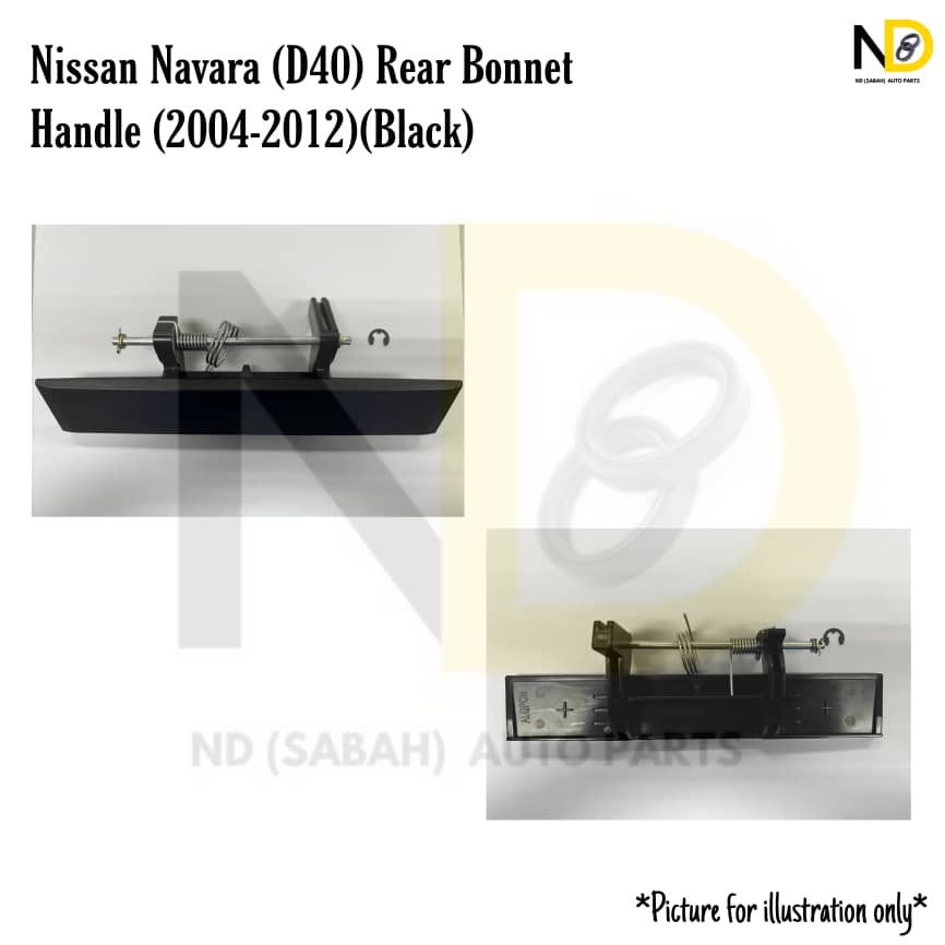 NISSAN NAVARA (D40) REAR BONNET HANDLE (2004-2012) (BLACK) | Shopee ...