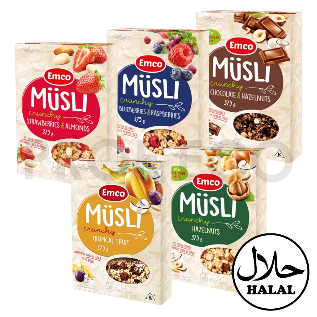 emco musli - chocolat crunchy & hazlenu 375g