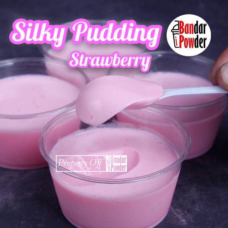 Silky Pudding Strawberry Powder 500gr Premium Pudding Powder Boba