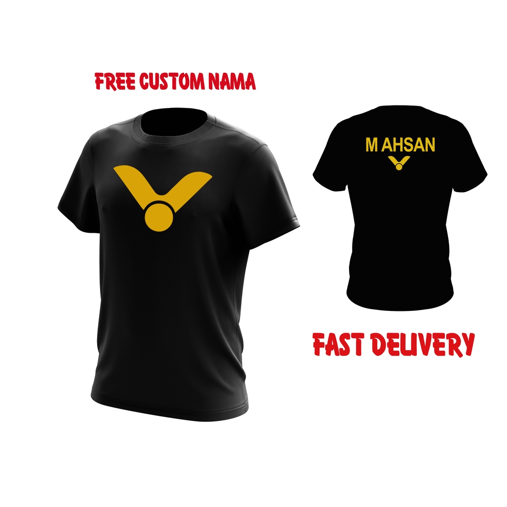 Maglietta Victor Shuttle Ace Unisex Per Badminton - Colore Grigio (Playful Charcoal) - Taglie Asiatiche XS-2XL