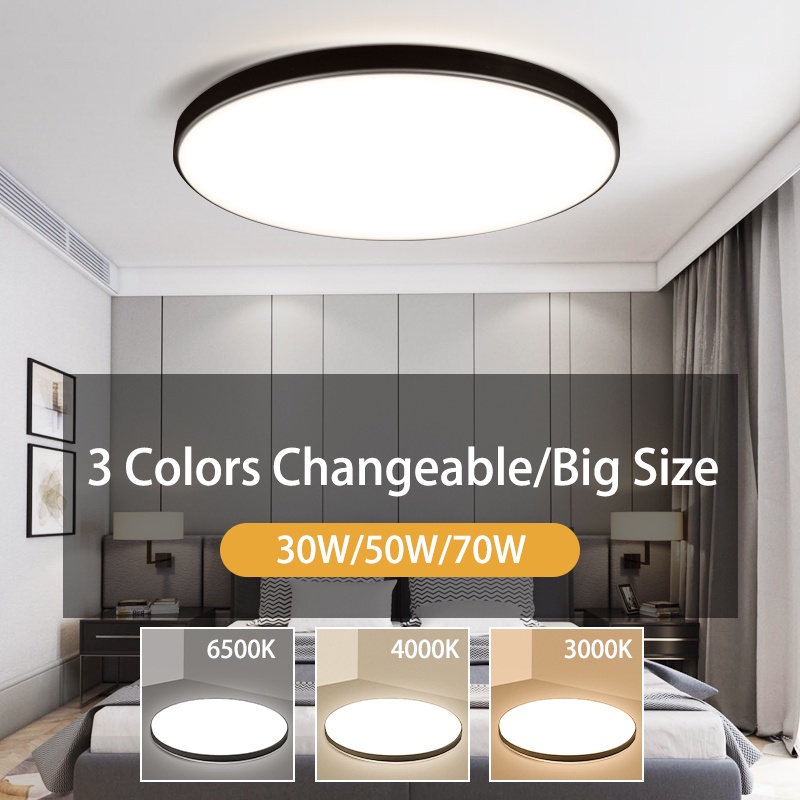 Led Ceiling Light 30W 50W 70W Ceiling Lamp Modern 3 Colors Changeable ...