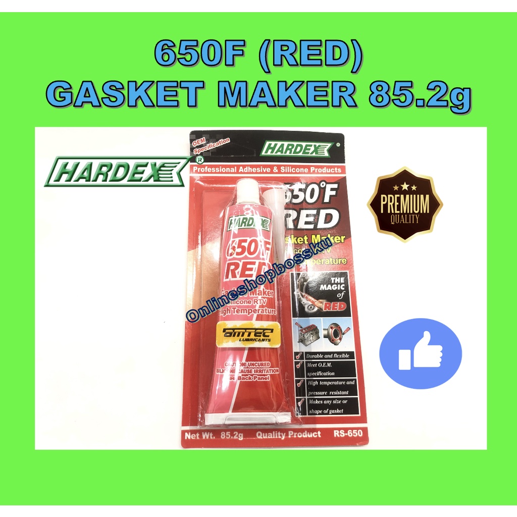 HARDEX GASKET MAKER SILICONE RTV RED 85.2g RED HARDEX ENGIN GUM RED RTV ...