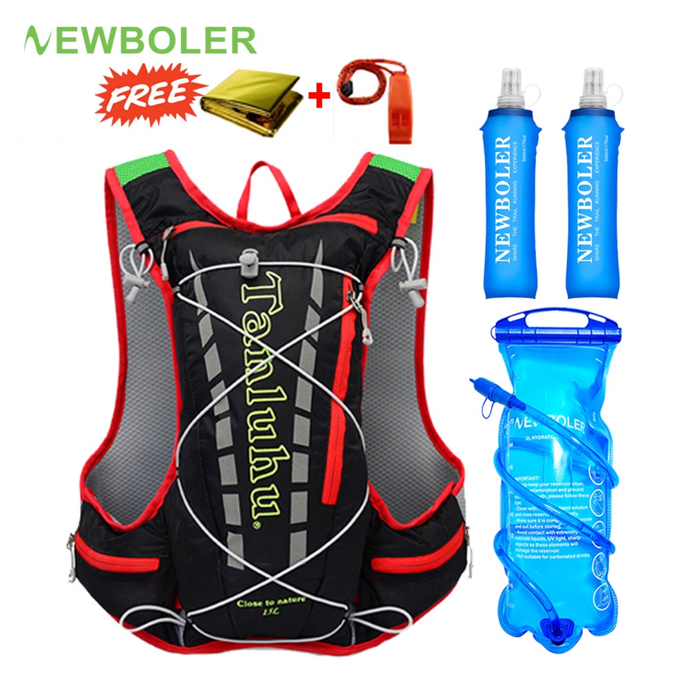 Newboler Running Hydration Vest Backpack 15L Outdoor Trail Running Marathon Lightweight Bicycle