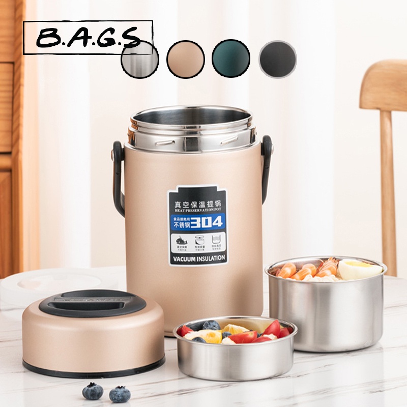 THEBAGS 2.2L Stainless Steel Vacuum Insulation Pot Large Capacity ...