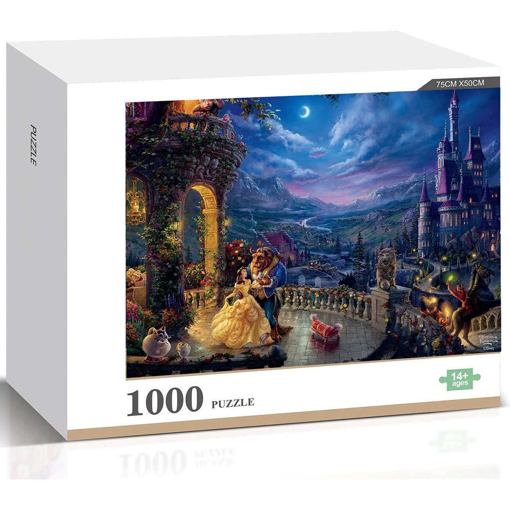 Thomas Kinkade -Disney Beauty and the Beast 1000 piece jigsaw puzzle ...
