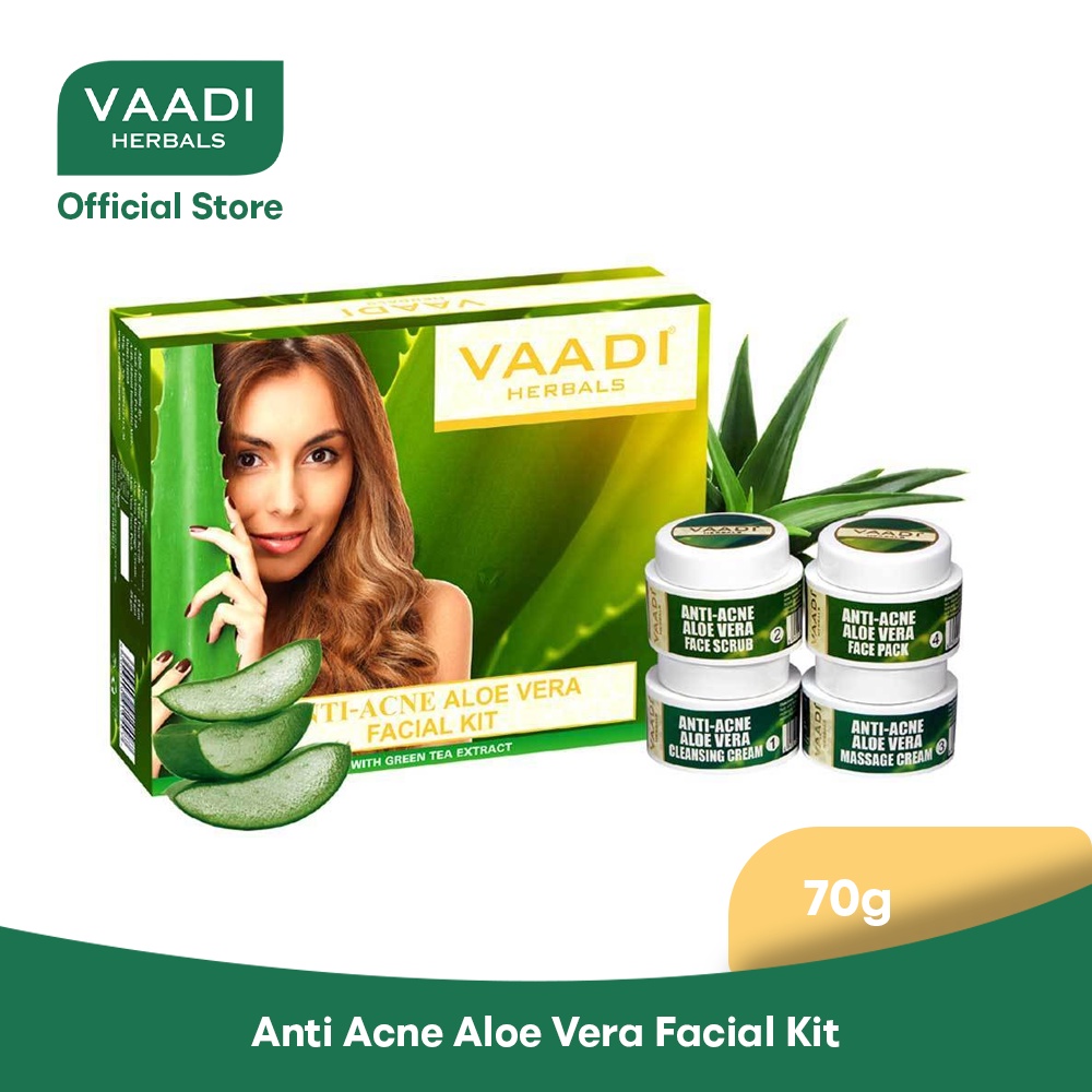 VAADI Facial Kit Anti Acne Aloe Vera Facial Kit With Cedarwood Oil