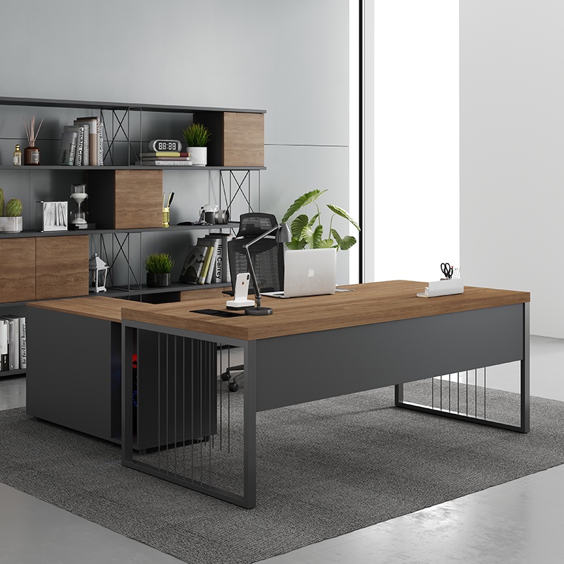 Desk simple modern supervisor manager desk office desk single computer ...