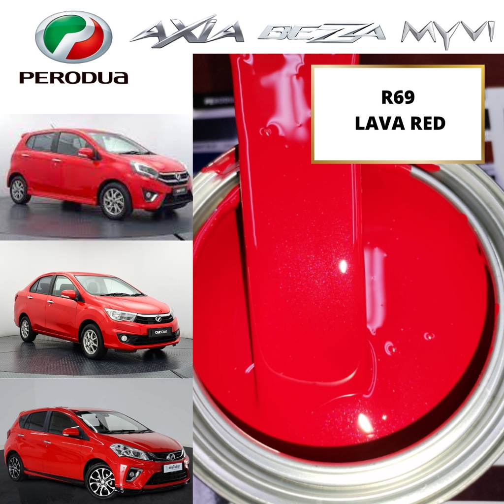 PERODUA ALZA AXIA VIVA BEZZA ARUZ MYVI R69 LAVA RED 2K Paint / Cat