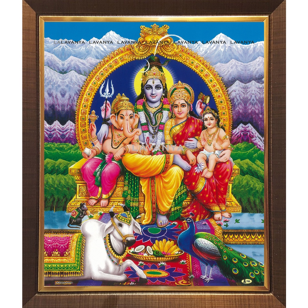 Shiva Family Digital Photo with Lamination and Frame (L200RR) | Shopee ...