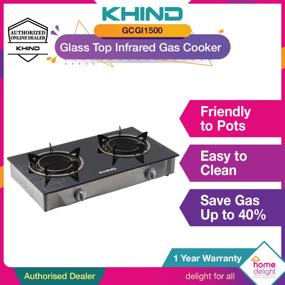Khind Infrared Gas Cooker Glass Top GCGI1500 Shopee Malaysia