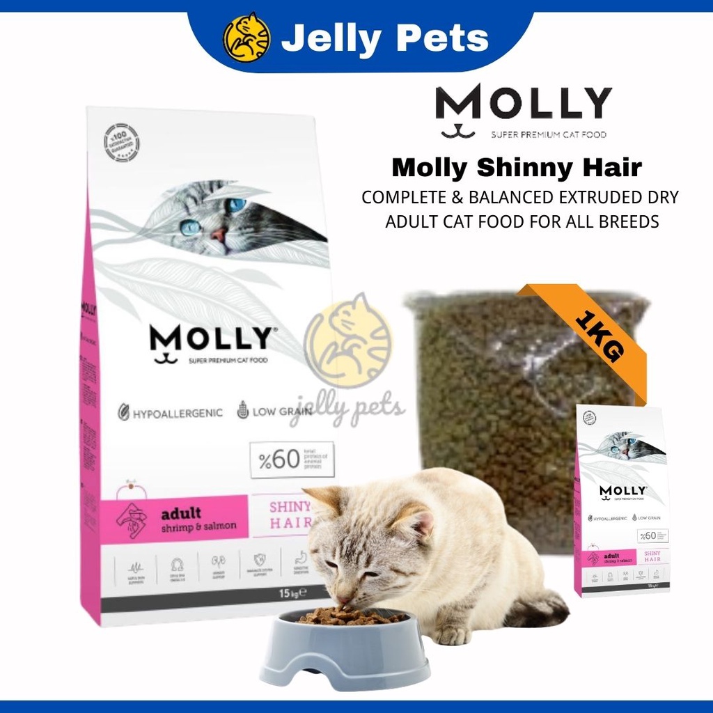 MOLLY Super Premium (1KG Repacking) Adult Cat Food Shrimp & Salmon