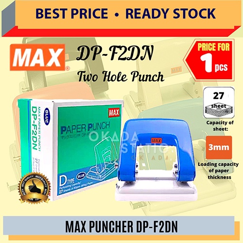 MAX DP-F2DN HOLE PUNCHER / 2 Hole Puncher / Penebuk Lubang / MAX Hole ...