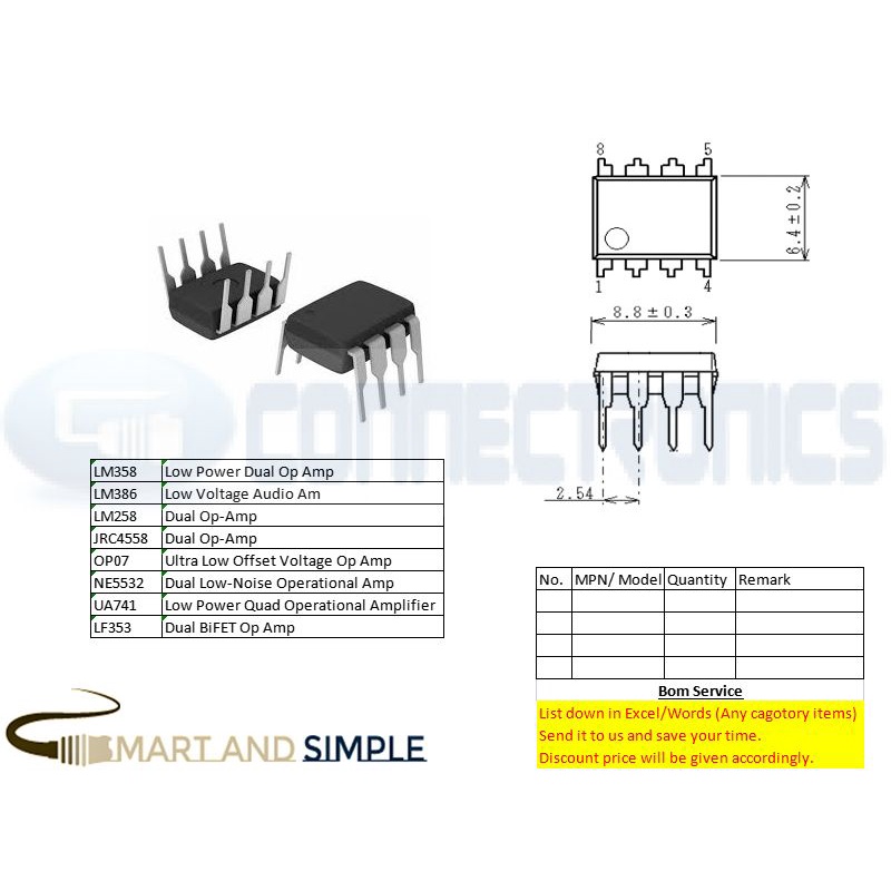 Typecat Assortiment de 150 puces IC Opamp, Oscillateur, Pwm, PC817