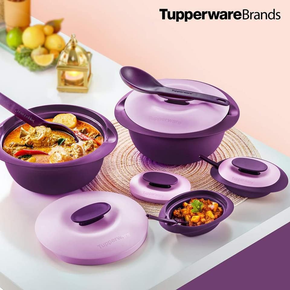 Tupperware Purple Royal Serveware Set/PURPLE ROYALE PETIT SERVERWARE ...