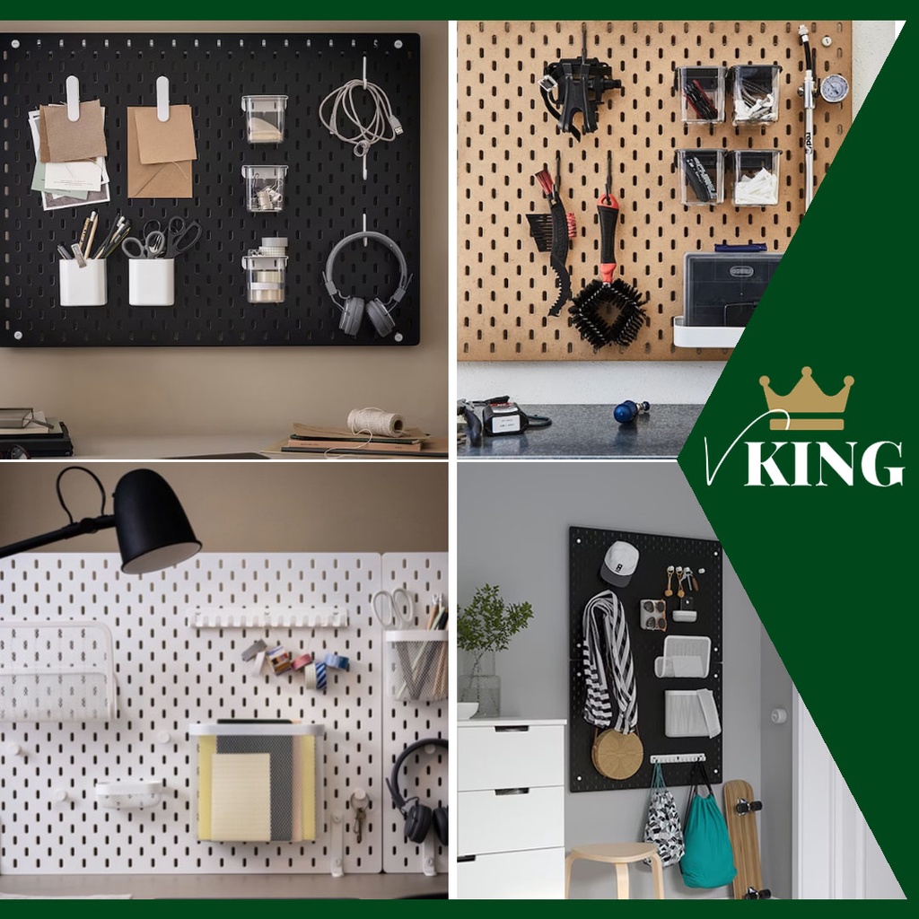 IKEA PEGBOARD SKADIS PEGBOARD WHITE WOOD PAPAN PENYEPIT NOTICE BOARD