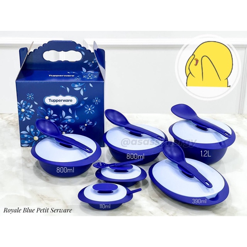 tupperware readystock !!! set biru + sambal dish (6pcs) Shopee Malaysia