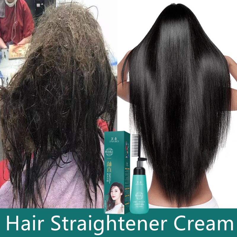 Straight Hair Cream Straightening Comb Rebonding Cream Krim Pelurus ...