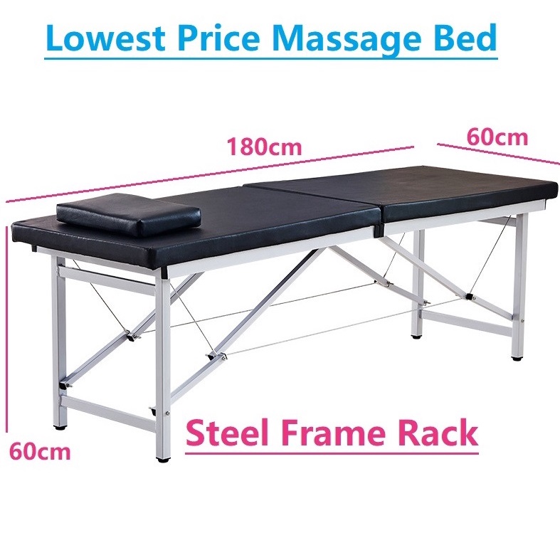 Simple Foldable Massage Bed Heavy Duty Facial Bed Beauty Bed Stainless Steel Portable Massage