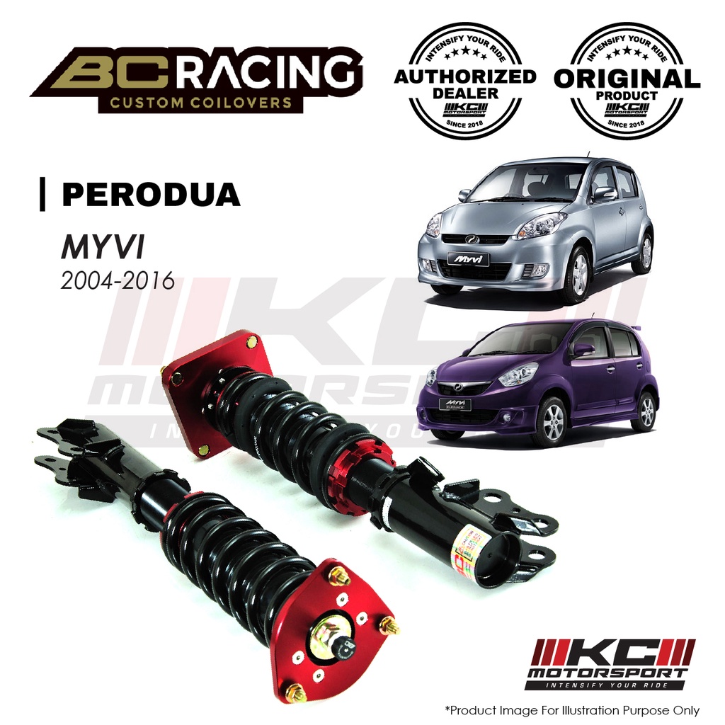 Perodua Myvi 2004-2016 - BC Racing V1 Fully Adjustable Suspension ...