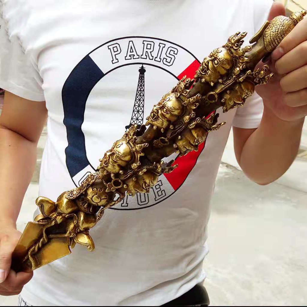 古韵纯铜法器摆件马头明王普巴金刚杵降魔杵镇宅辟邪风水铜器用品