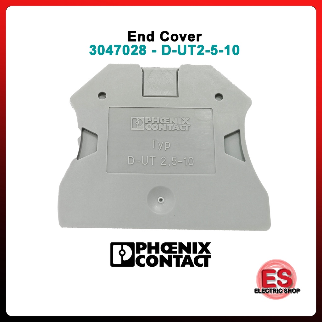 Phoenix Contact Terminal Block End Cover, DUT2,5/10 3047028 Shopee