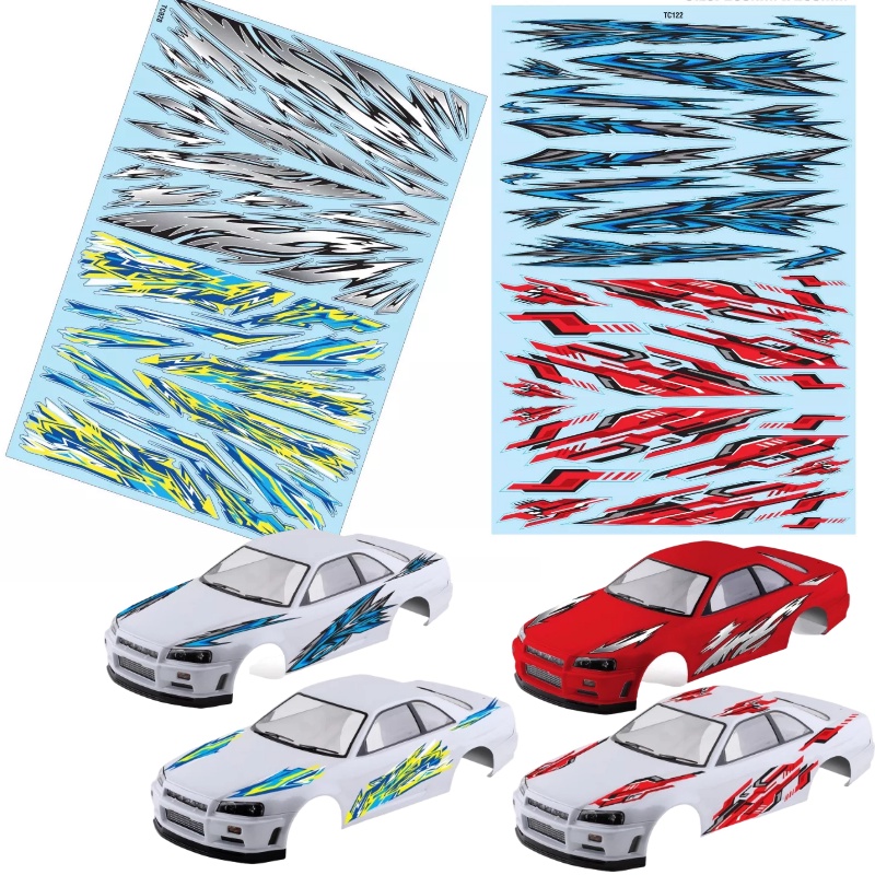 1/10 A4 RC Applique Flashing Lightning Sticker Already Cut Body Shell ...