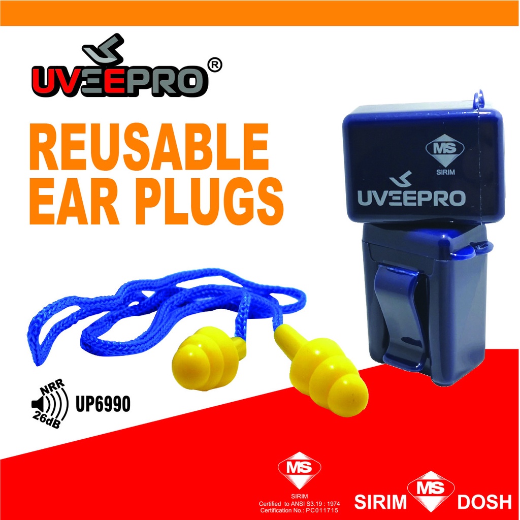 DOSH SIRIM UVEEPRO REUSABLE EARPLUG Shopee Malaysia