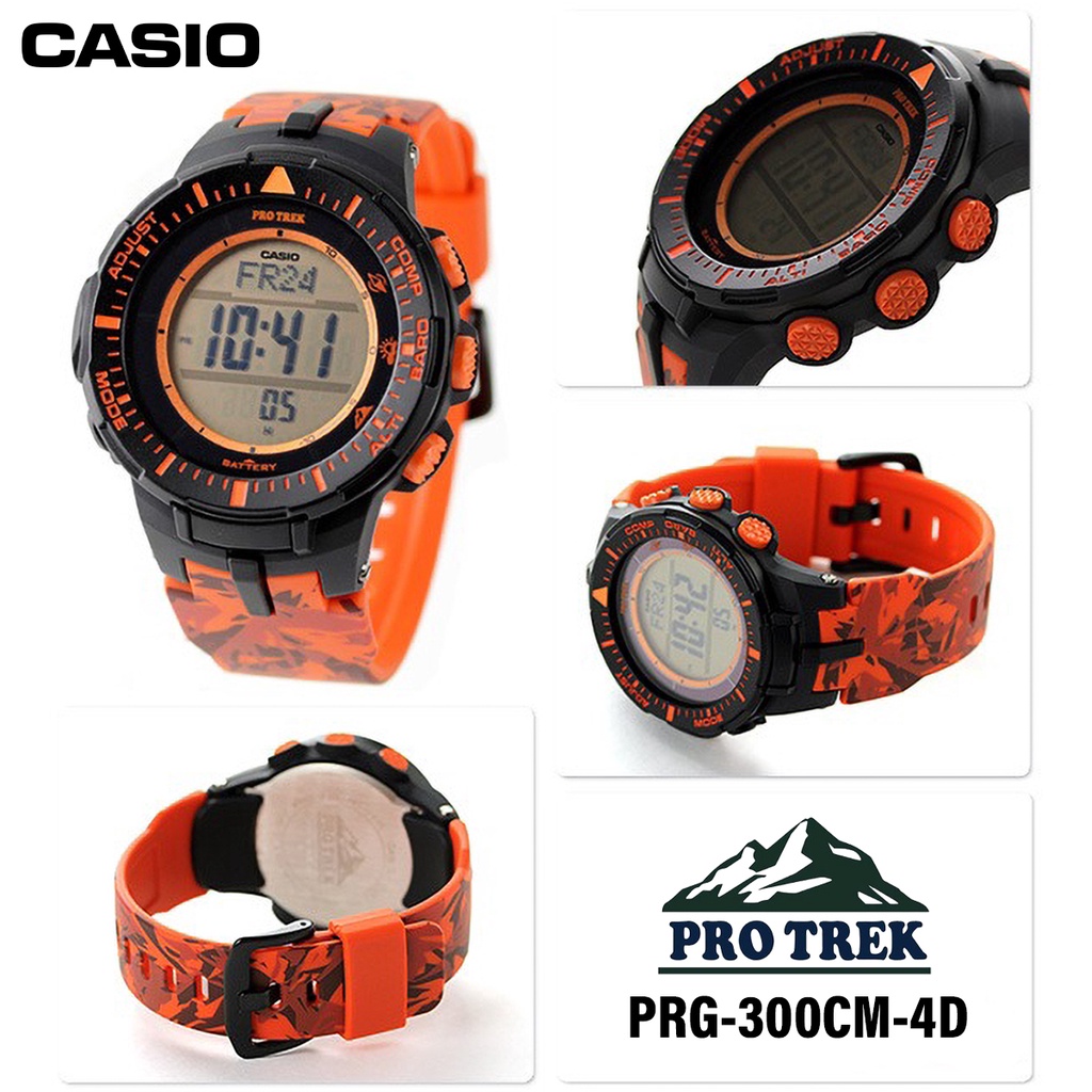 Casio Protrek PRG 300CM Triple Sensor Tough Solar Digital Camouflage Resin Band Men Sport Watch Shopee Malaysia