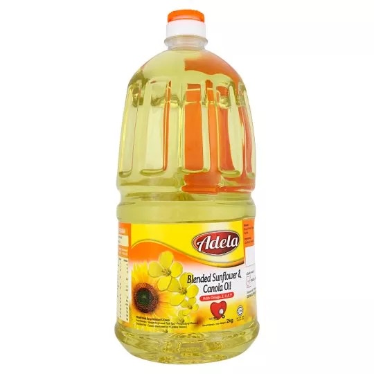 Adela Blended Sunflower & Canola Cooking Oil, Minyak Masak 2kg Shopee