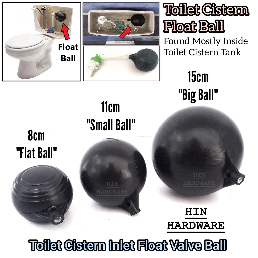 HIN Poly Float Ball Toilet Cistern Inlet Float Valve Ball Bola