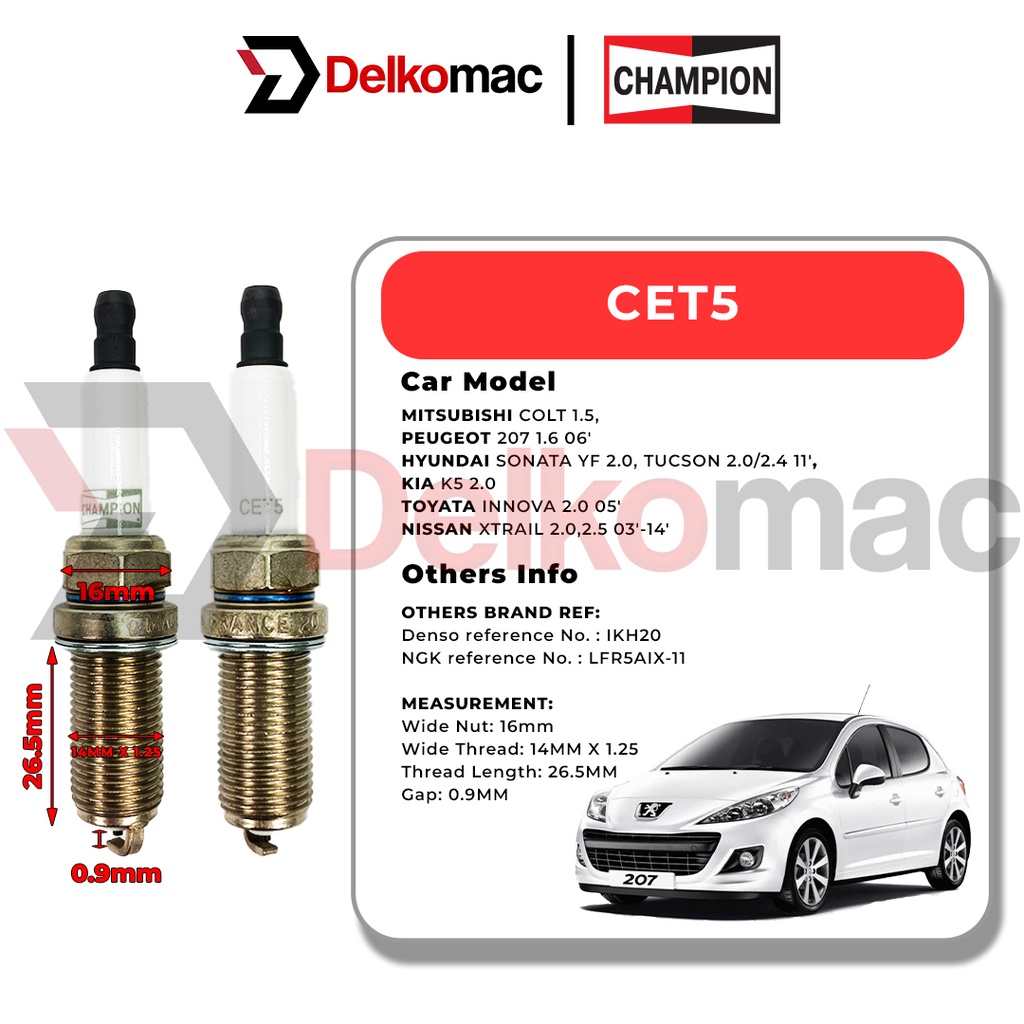 Champion Eon Titan Titanium Spark Plug 1pcs Mazda / Perodua