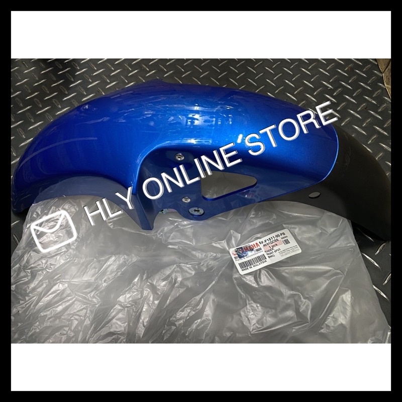 Magat Depan Yamaha RXZ Front Fender Mudguard 100% Original HLY ( Biru ...