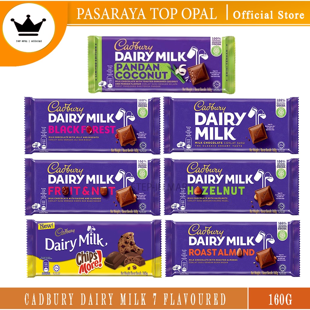Cadbury Dairy Milk 7 Flavoured (37G/90G/160g ) Shopee Malaysia