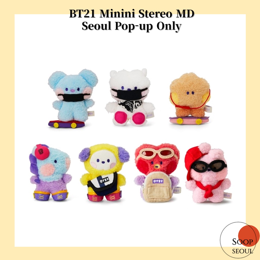 BT21 Minini Stereo MD Mini plush doll / Seoul store only / bts doll ...