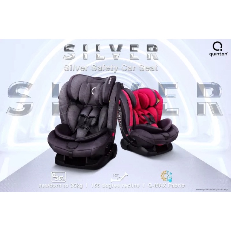 Quinton Silver Safety Baby Car Seat (Newborn to 36kg) Shopee Malaysia