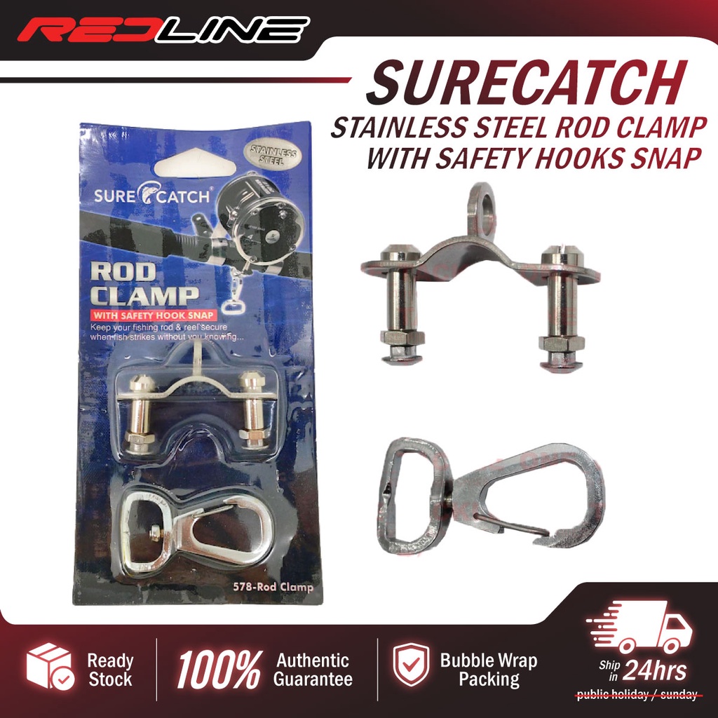 Sure Catch Stainless Steel Rod Clamp Shopee Malaysia