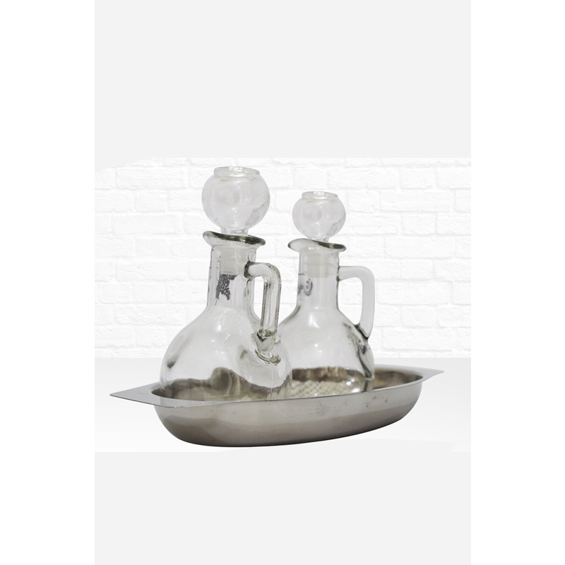 CITRONHAJ zout- en peperstel, helder glas/roestvrij staal, 12 cm - België