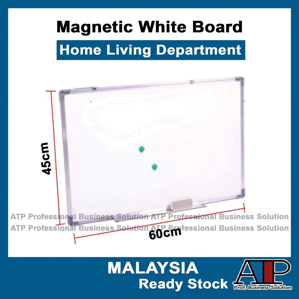 Stationery📐 Magnetic White Board With Plastic Corner Caps WhiteBoard 40 ...