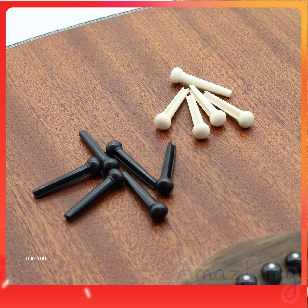 Amazthing 6 pcs/set Pin Jambatan Gitar Akustik | Guitar Bridge Pins Set ...
