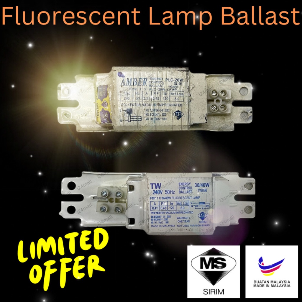 [Stock Clearance] Ballast Fluorescent Lamp Tube / Choke For Tube 18W20W / 36W40W Shopee Malaysia