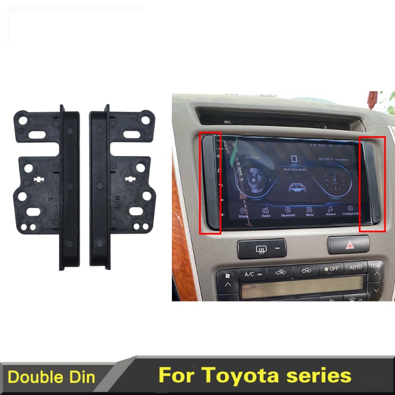 2 Pcs Car Radio Spacer Double 2 din Stereo Panel Fascia DVD Dash Mount