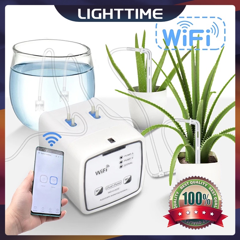 WIFI Smart Double Pump Watering Device Drip Irrigation System Auto ...