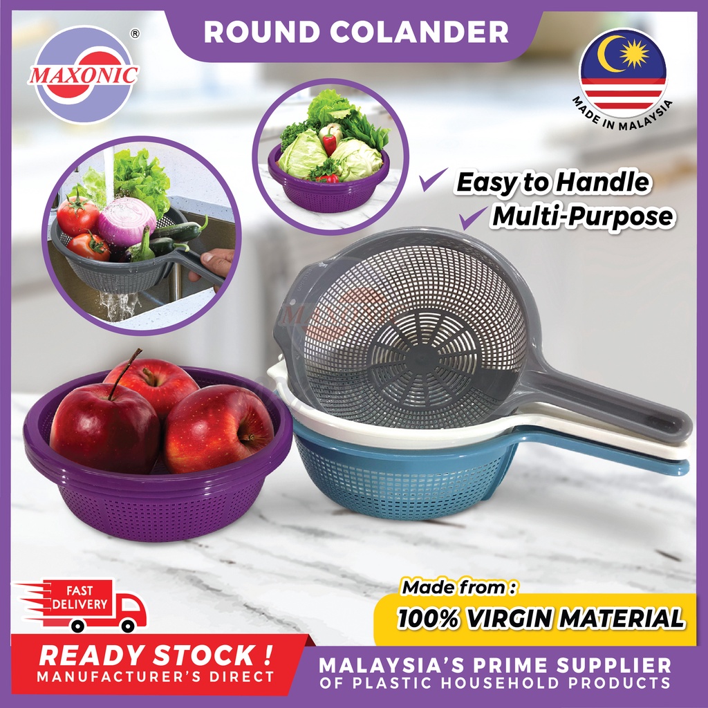 MAXONIC 3IN1 COLANDER SET WITH/WITHOUT HANDLE | FRUIT & VEGETABLE ...