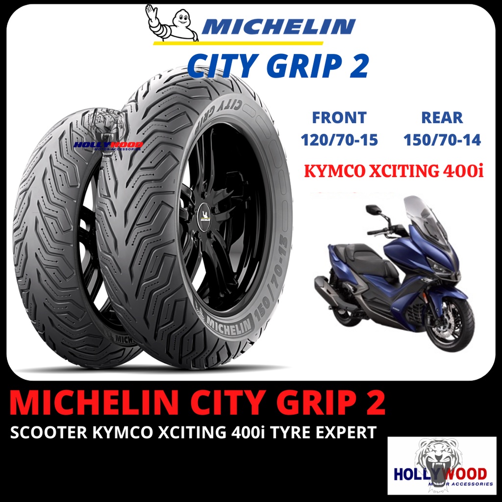 TAYAR SCOOTER KYMCO XCITING 400i MICHELIN CITY GRIP 2 SCOOTER TYRE