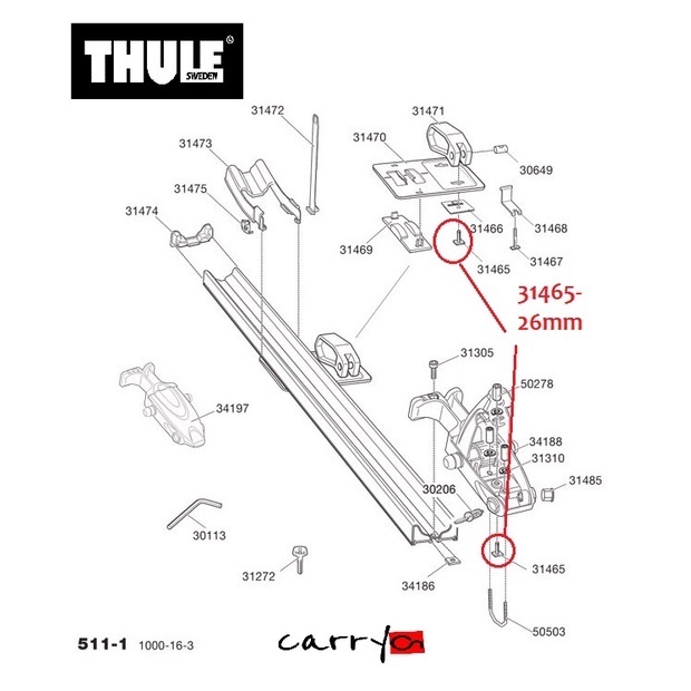 Thule bike roof rack replacement parts sale