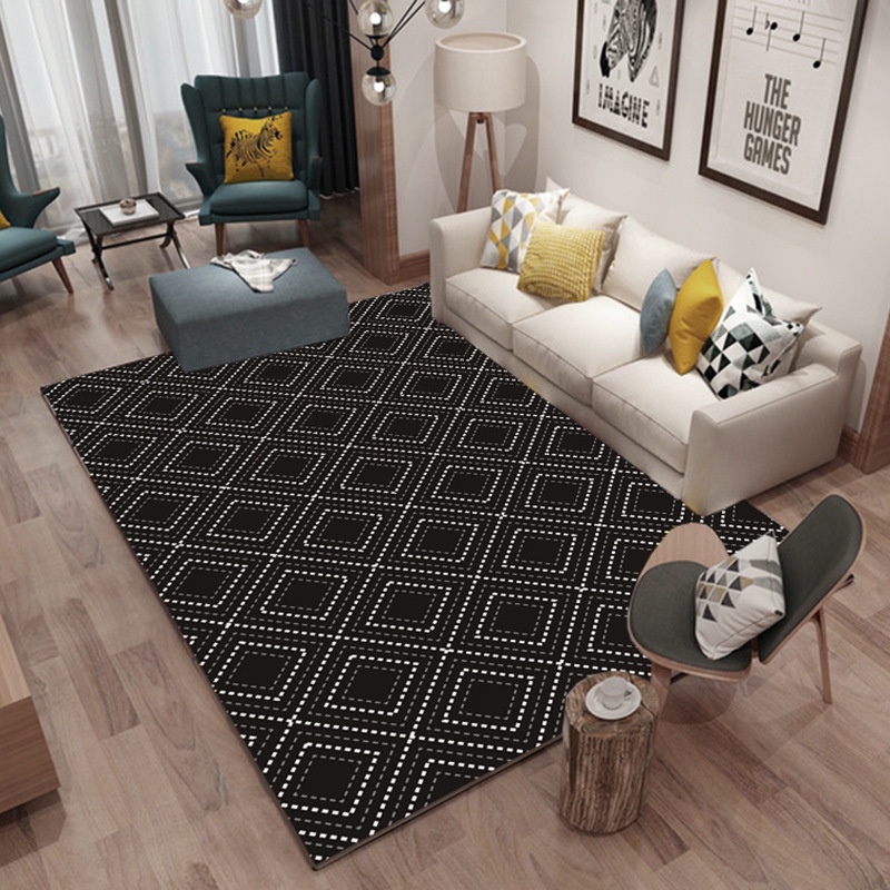 🐱COMEL🐱 [M/L/XL] Stripe Pattern 3D Printing Modern Design Carpet Living ...