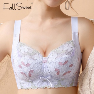 FallSweet Push Up Lace Bra Set For Women Plus Size Bra And Panties Set